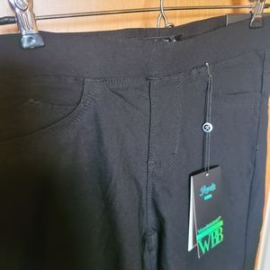 Black hyper stretch pants